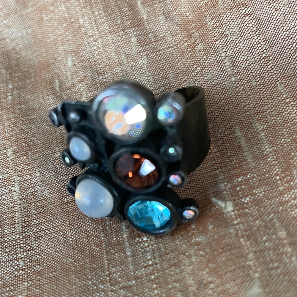 Multicolor Gemstone Cluster Ring - image 4